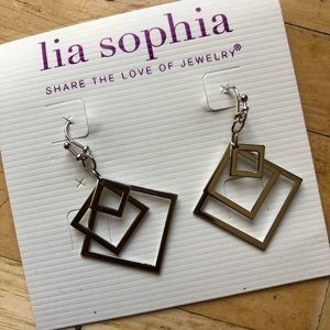 Lia Sophia hanging square earrings